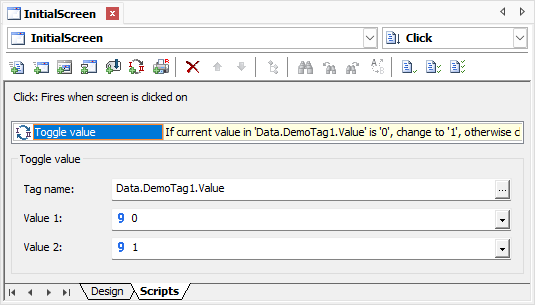 Settings for the Toggle Value Pick Settings for the Toggle Value Pick