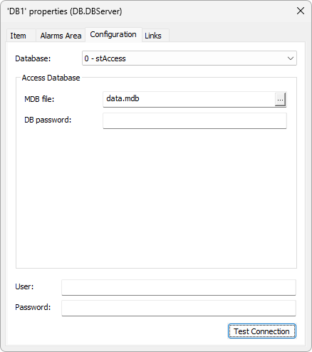 Database configuration Database configuration