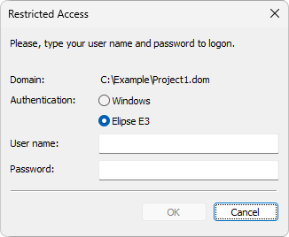 Login screen Login screen