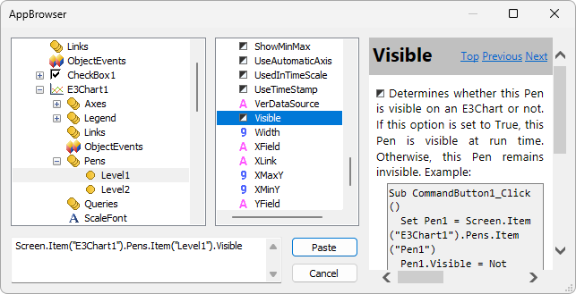 Pen's Visible property Pen's Visible property