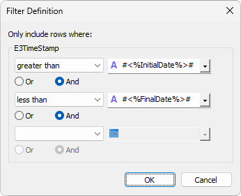 Filter configuration Filter configuration