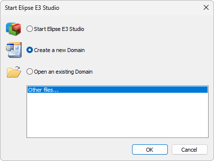 Create a new Domain option Create a new Domain option