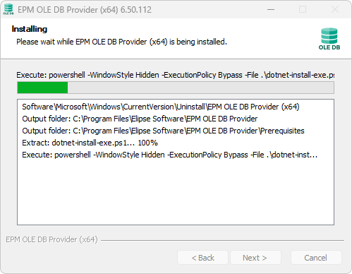 Installation progress