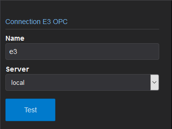 E3 (OPC DA) Connection