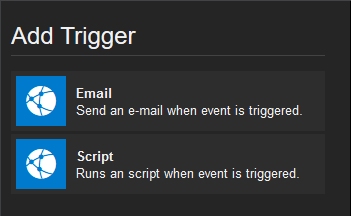 Window to add Triggers