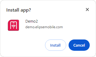 Install app option