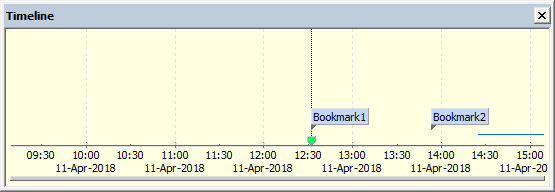 Timeline with bookmarks