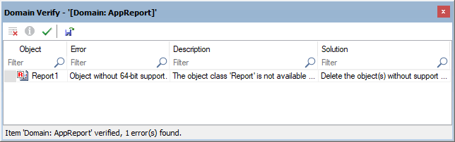 Domain Verifier for deprecated Reports