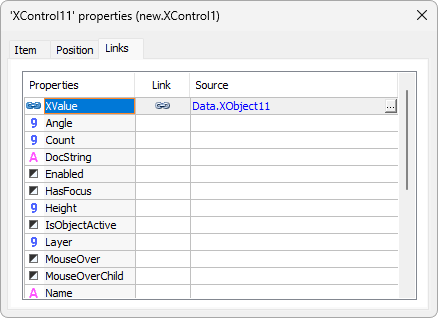 Link to the XValue Property