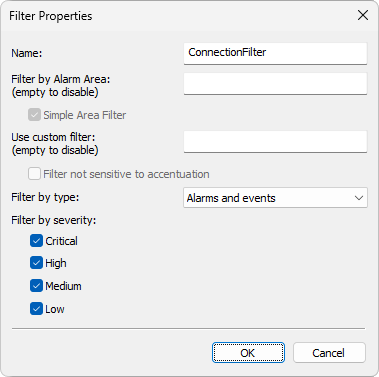 Filter properties