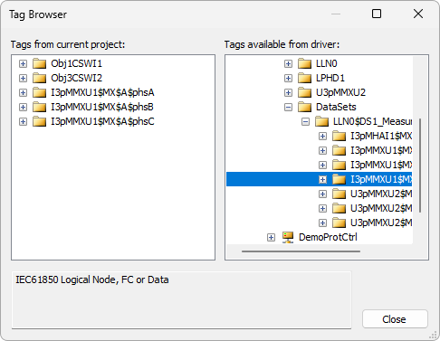 Selecting Logical Devices on DemoMeasurement