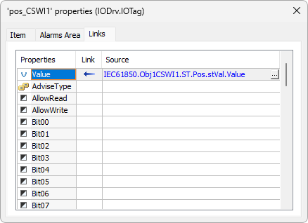 Simple Link in the Value property of Tag pos_3CSWI1