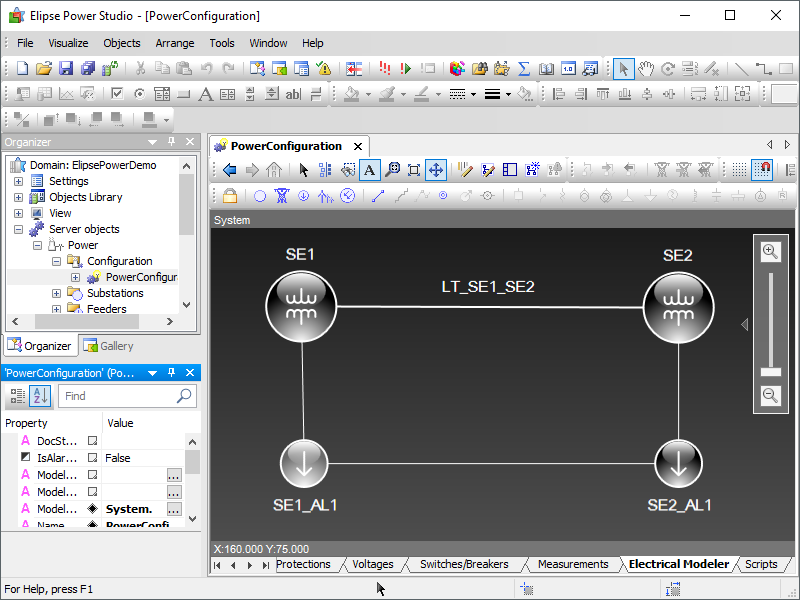 Electrical modeling screen