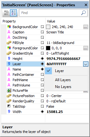 Layer options