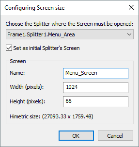 Configuring a Screen's size