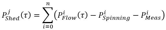 Equation to calculate the amount to shed
