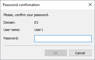 Password confirmation