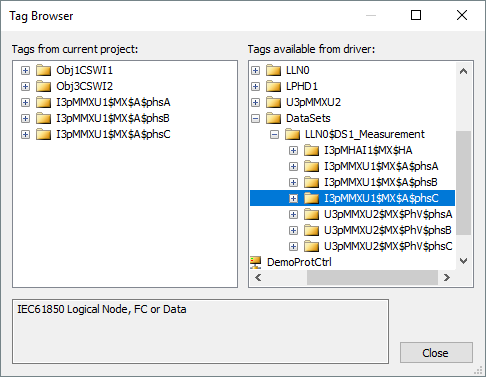 Selecting Logical Devices on DemoMeasurement