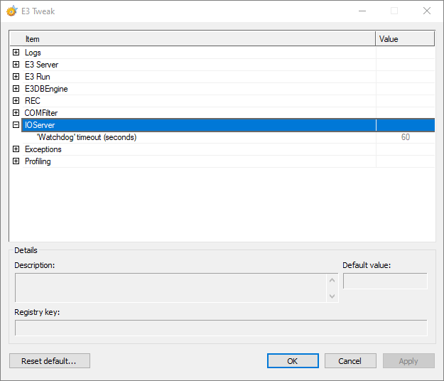 IOServer configuration