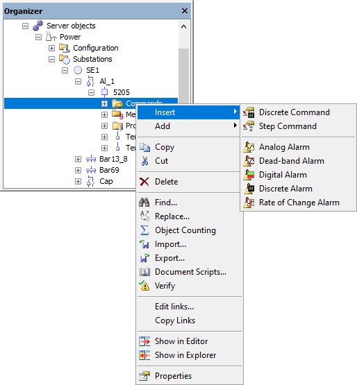 Synchronizing Data Objects > SCADA Configuration > Commands and Command Units