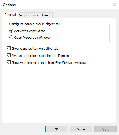 General tab General tab