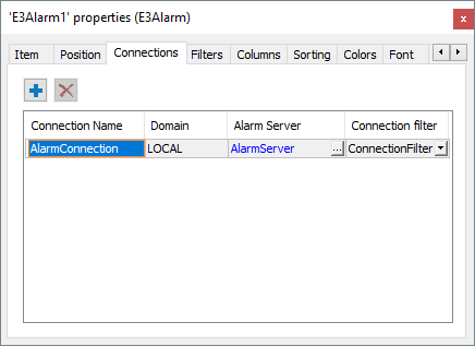 E3Alarm Properties Window