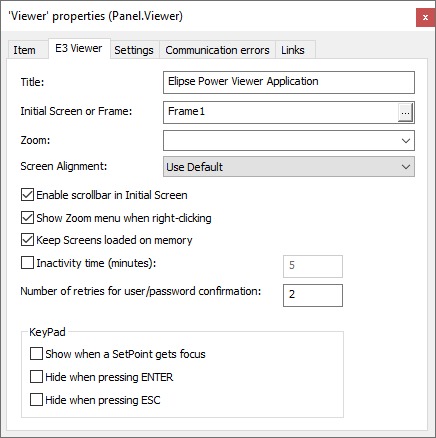 Viewer properties