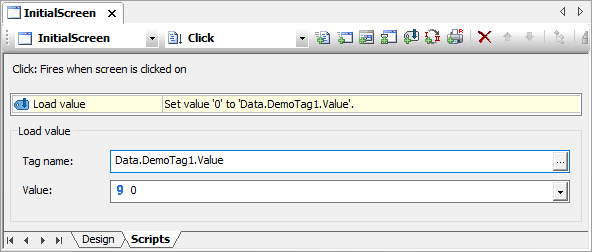 Settings for the Load Value Pick