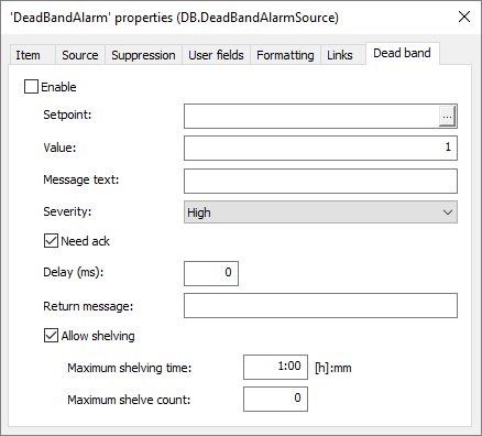 Dead-band Alarm Source