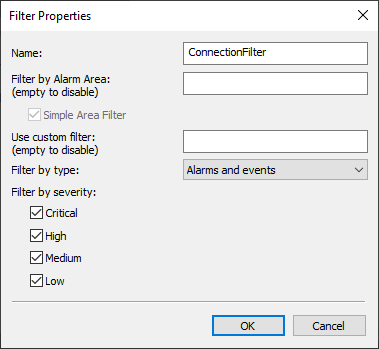 Filter properties