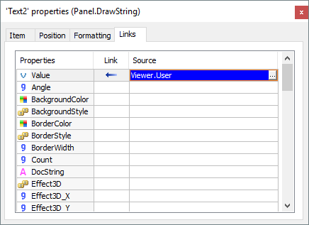 Viewer's User property