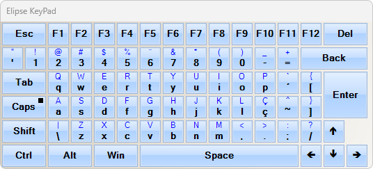 Example of an alphanumeric KeyPad