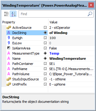 DocString property of Winding Temperature