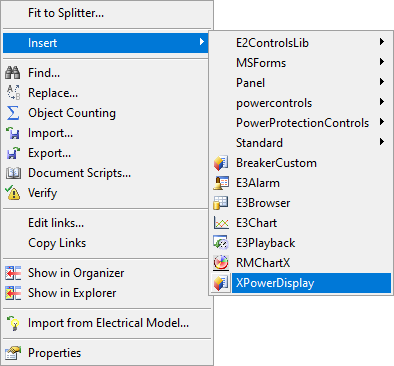 Inserting an XPowerDisplay