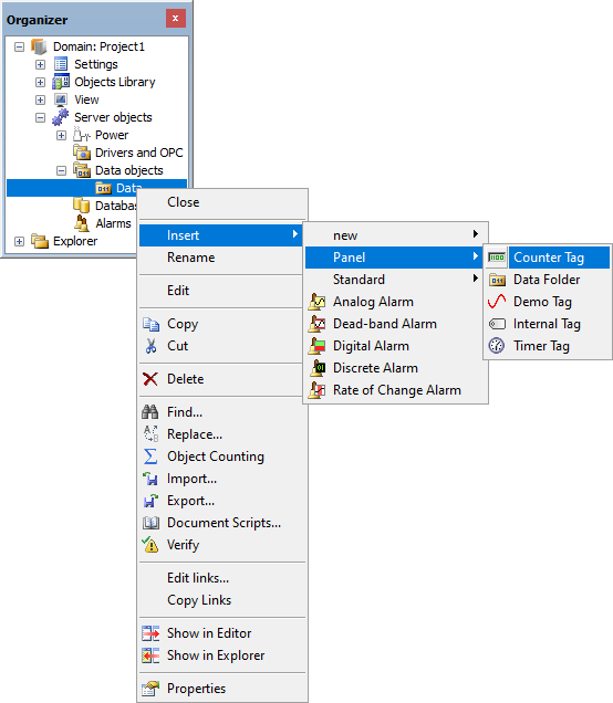 Inserting a Counter Tag Inserting a Counter Tag