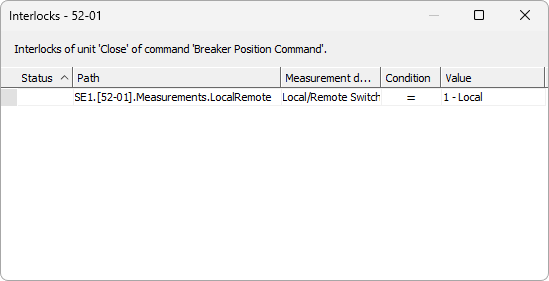 Breaker in Local mode Breaker in Local mode