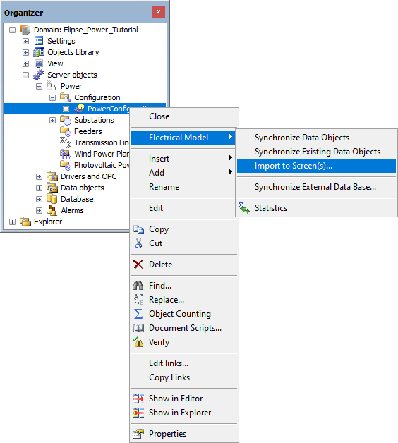Import to Screen(s) option Import to Screen(s) option