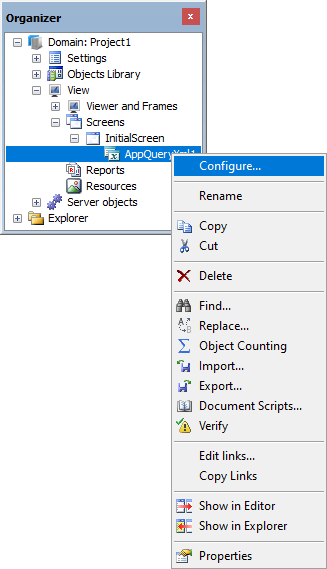 Configure option Configure option