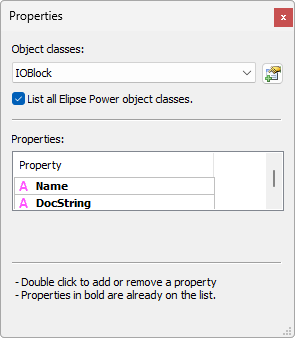 Elipse Power Studio > Import and Export > Template Settings
