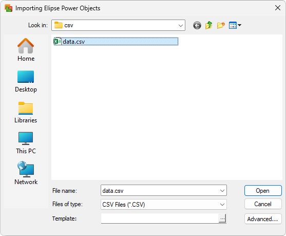 Elipse Power Studio > Import and Export > Objects