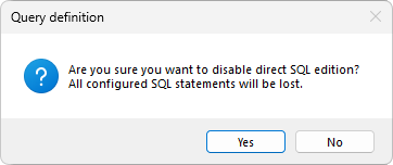 how to remove a hint from a query without code changes... Query > Creating a Query > SQL Tab