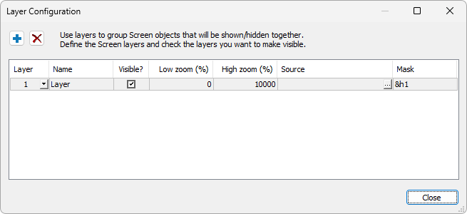 Screens and Screen Objects > General Configurations > Layers