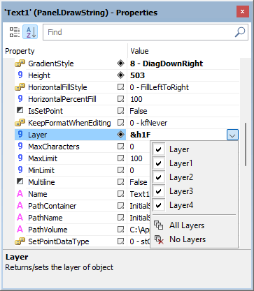 Layer options Layer options