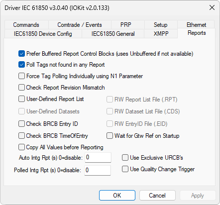 Reports tab Reports tab