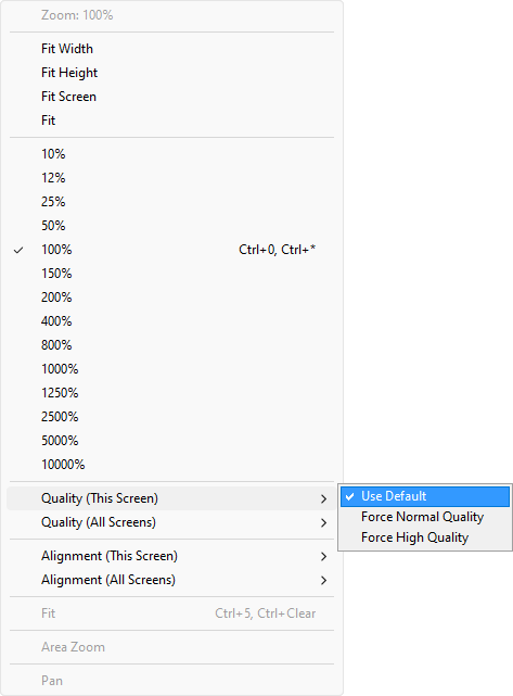 Options of a Screen's RenderQuality property Options of a Screen's RenderQuality property
