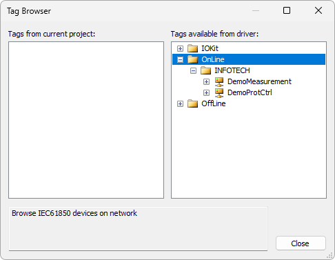 Tag Browser window Tag Browser window