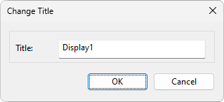 Change Title window Change Title window