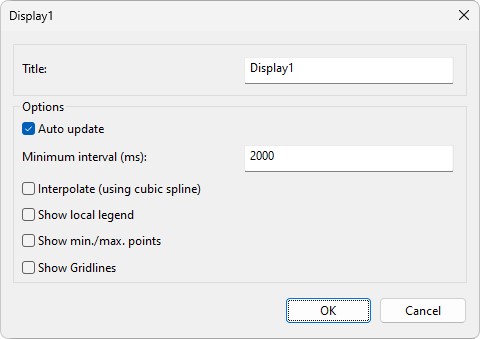 Window to edit the name of a Display Window to edit the name of a Display