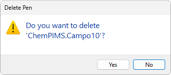 Confirming the removal of a Pen Confirming the removal of a Pen