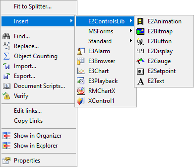 Inserting a graphical object on a Screen